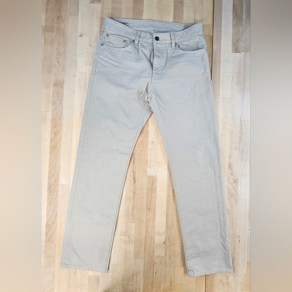 NWOT Oobe Brand Straight 5-Pocket Men’s Tan Beige Jean Tapered 33/32